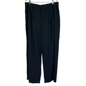 A NEW DAY Pleated Elastic Back Waist Wide Leg Slacks Pants‎ w/Pockets NWT